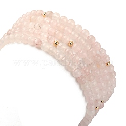 Ensemble de bracelets extensibles en quartz rose naturel&nbsp;BJEW-JB09495-01
