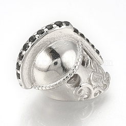 Perline zirconi micro pave  in ottone&nbsp;ZIRC-Q015-111P