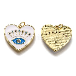 Pendentifs en laiton avec zircon cubique micro pavé&nbsp;ZIRC-B0003-12G
