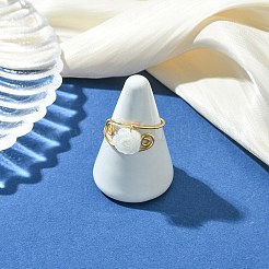 Fingerringe aus natürlicher Trochidenmuschel/Trochusmuschel&nbsp;RJEW-JR01045