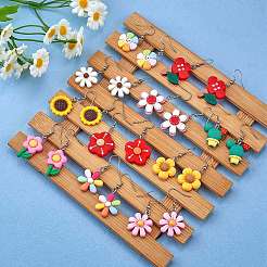 Kit per la creazione di orecchini pendenti con fiore 3d fai da te&nbsp;DIY-SZ0008-56
