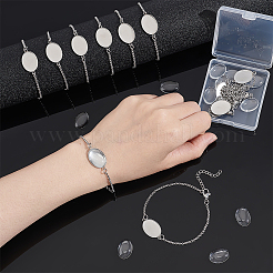 DIY Blanko Oval 304 Edelstahl Gliederarmband Bausätze&nbsp;BJEW-UN00003