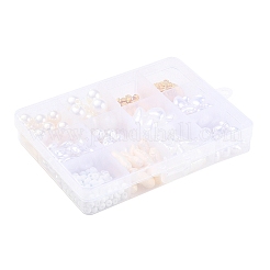 164 pz fiore e perline rotonde in plastica e lega rotonde&nbsp;DIY-YW0002-57