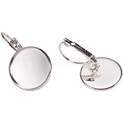 Flach rund mit Eule Zink-Legierung Jeansdruckknöpfe Fassungen für Strasssteine  für Schmuck machen&nbsp;DIY-PH0001-60S