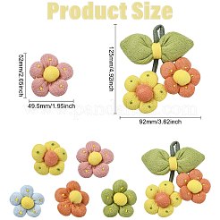 6 broche de algodón con flores de 6 estilos&nbsp;JEWB-CJ0001-72