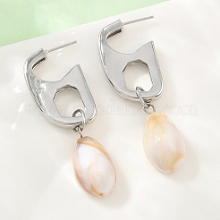 Boucles d'oreilles pendantes en laiton&nbsp;KK-CBA8324-17P