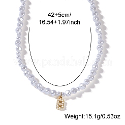 Colliers avec pendentif lettre B en laiton&nbsp;WZ6697-2