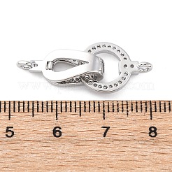 Klare Zirkonia-Faltschließe aus Messing&nbsp;KK-Z078-39P