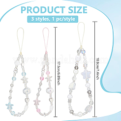 3 sangle mobile en acrylique&nbsp;HJEW-BC0001-65