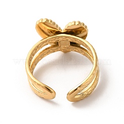 Anillos de puño abiertos de acero inoxidable 304 con revestimiento iónico (IP) para mujer&nbsp;RJEW-H136-02G