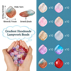 100 pz 10 colori sfumati perline fatte a mano&nbsp;LAMP-TA0001-04