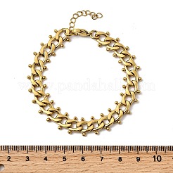 Bracciali a catena in acciaio inossidabile 304 in stile punk per donna&nbsp;BJEW-A044-01G