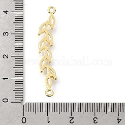 Messing Pavé klare Zirkonia Blatt Glieder Verbinder Charms&nbsp;KK-Z156-15G