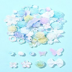 Regenbogenfarbene Acrylperlen mit schillernder Beschichtung&nbsp;OACR-FS0001-99B
