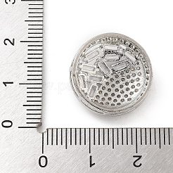 Ciondoli per vetrini con micro pavé di zirconi trasparenti in ottone placcato a cremagliera&nbsp;KK-A234-014P