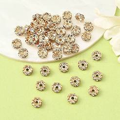 Perline distanziatori strass in ottone&nbsp;X-RB-A014-L6mm-01LG-NF