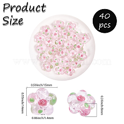 40pcs cuentas de lampwork hechas a mano&nbsp;LAMP-PA0001-11C