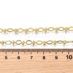 Halsketten mit ovalen und runden Gliederketten aus Messing&nbsp;NJEW-M108-32G