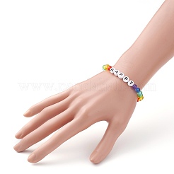 Transparente & blickdichte Acrylperlenarmbänder für Kinder&nbsp;BJEW-JB06504