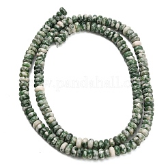 Natürliche grüne Fleck Jaspis Perlen Stränge&nbsp;G-L635-A20-4x2mm