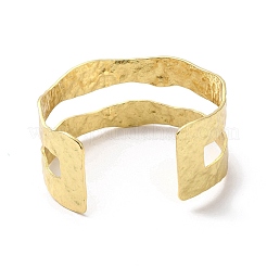 Offener Armreif aus Messing mit Rack-Beschichtung für Damen&nbsp;BJEW-A137-01G