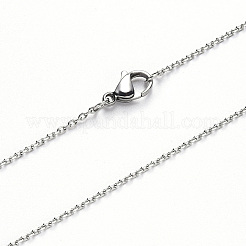 Collier à chaîne en acier inoxydable 304 anti-ternissement&nbsp;NJEW-S420-008C-P
