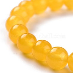 Gefärbte natürliche Jade Perlen Stretch-Armbänder&nbsp;BJEW-J183-B-02