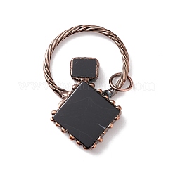 Große Anhänger aus natürlichem schwarzem Onyx&nbsp;G-I324-08R