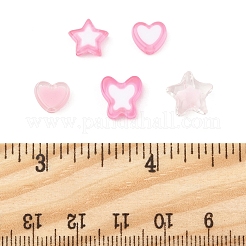 200pcs 5 Arten transparente Acrylperlen&nbsp;TACR-FS0001-54A