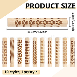 10 rullo per texture in argilla con manico in legno in 10 stili&nbsp;TOOL-ME0001-12