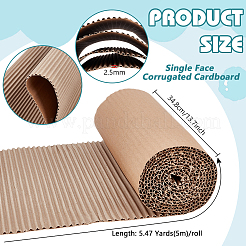 Rollo de cartón corrugado de una sola cara para embalaje&nbsp;DIY-WH0671-194A-05