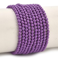 Fili di perle di lepidolite sintetica/mica viola&nbsp;G-G823-16-3mm-01
