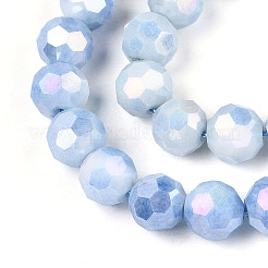 Brins de perles de verre électrolytiques anti-ternissement&nbsp;EGLA-T021-8mm-15-09