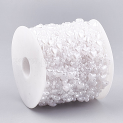 Filo di ghirlanda con bordi in rilievo di perle imitazione plastica&nbsp;AJEW-S071-02D