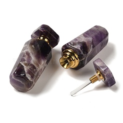 Natürliche Amethyst-Parfümflaschen mit Tropfspitze&nbsp;DJEW-H010-03G-01