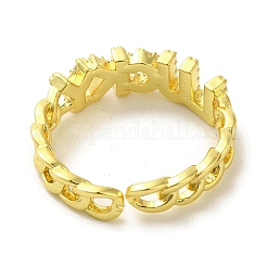 Bagues en laiton avec micro pavé de zircone cubique pour femmes&nbsp;RJEW-E295-24G
