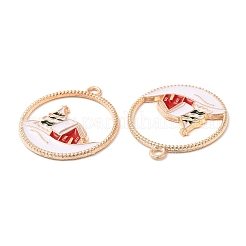 Pendentifs de Noël en alliage de zinc et émail&nbsp;LS-ENAM-Q500-01G-01