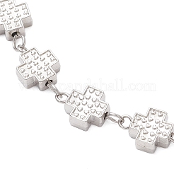 Bracciali a maglie incrociate in lega per donna&nbsp;BJEW-JB12025