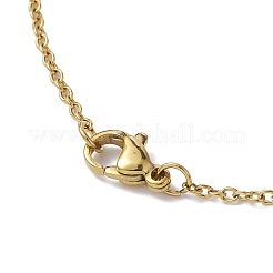 Collier pendentif coquillage naturel avec chaînes en acier inoxydable 304&nbsp;NJEW-JN04471