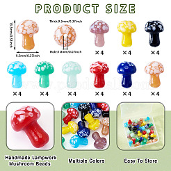 36pcs 9 Farben handgemachte Bunte Malerei-Perlen&nbsp;LAMP-TA0001-55