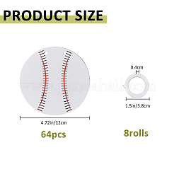8 Beutel Papier-Baseball-Hängebanner&nbsp;AJEW-FH0006-97
