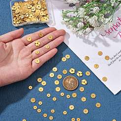500 Stück 5 Stile Legierung gewellte Zwischenperlen&nbsp;KK-SZ0006-31