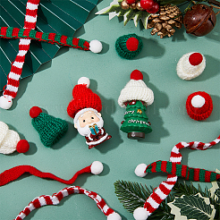 48 sciarpa e cappellini di lana lavorati a maglia in 6 stili diversi per Natale&nbsp;AJEW-FH0003-79