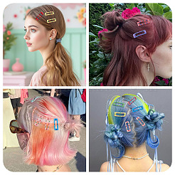 Pinces à cheveux à pression en fer émaillé&nbsp;PHAR-TADJ0001-06B