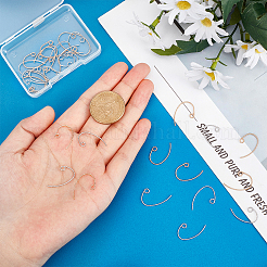 32 Stück 2 Farben Messing Ohrring Haken&nbsp;FIND-AR0001-58
