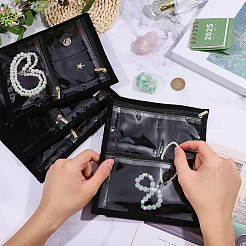 Pochettes à bijoux en tissu Oxford avec fermeture éclair&nbsp;ABAG-WH0045-85