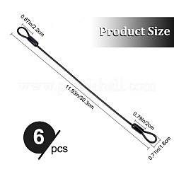 Fil de câble de sécurité en fer avec emembouts à double boucle&nbsp;TWIR-WH0008-03