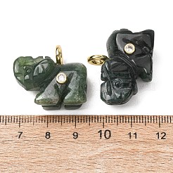 Ciondoli intagliati in agata muschiata naturale&nbsp;G-H357-01G-11
