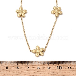 Colliers à maillons en forme de fleur à 5 pétale en acier inoxydable 304&nbsp;NJEW-G184-03G