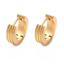Boucles d'oreilles créoles en acier inoxydable 304 à effet poli&nbsp;EJEW-M001-40C-G